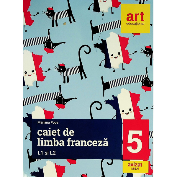 Caiet de limba franceza L1 si L2, clasa a V-a