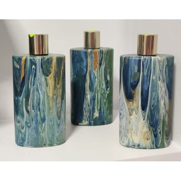 Sticla pictata  cu tehnica puring