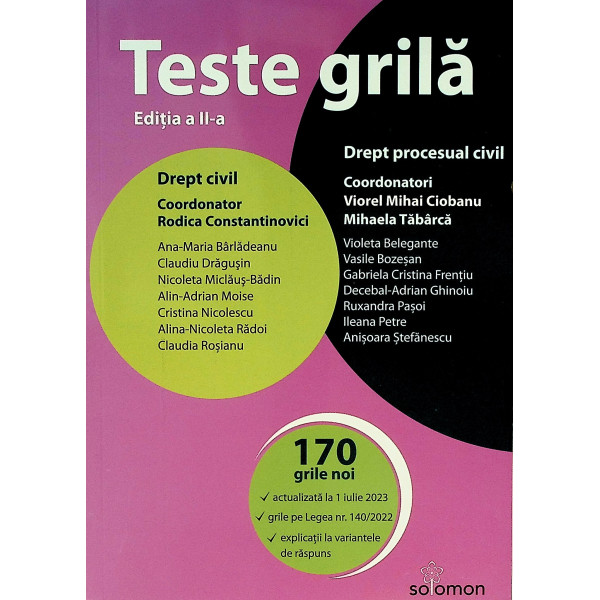 Teste grila - Drept civil. Drept procesual civil