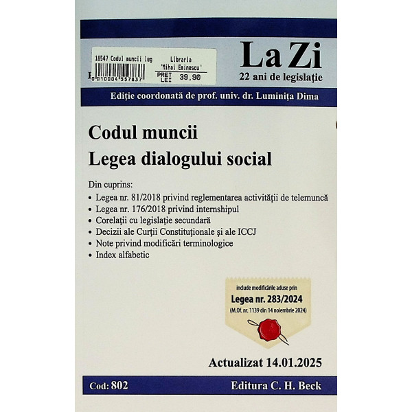 Codul muncii. Legea dialogului social