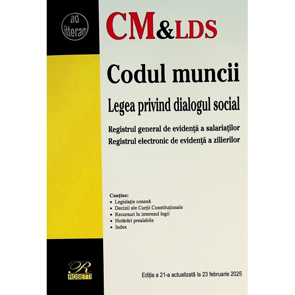Codul muncii. Legea privind dialogul social