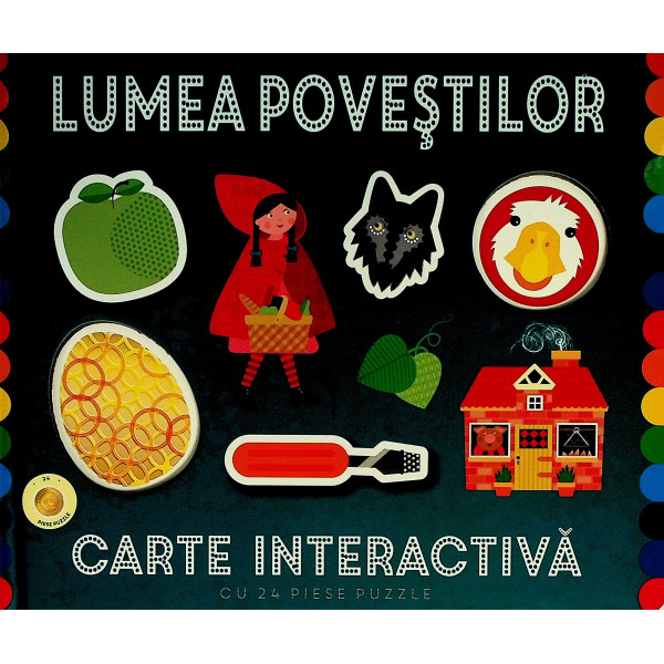 Lumea povestilor. Carte interactiva cu 24 piese puzzle