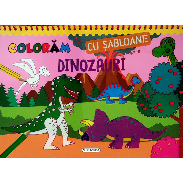 Dinozauri - Coloram cu sabloane