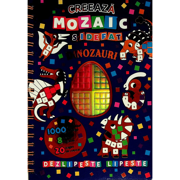 Creeaza mozaic sidefat -Dinozauri