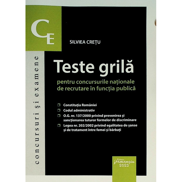 Teste grila pentru concursurile natioanale de recrutare in functia publica
