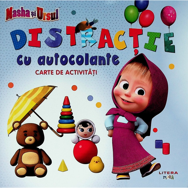 Masha si Ursul - Distractie cu autocolante. Carte de activitati