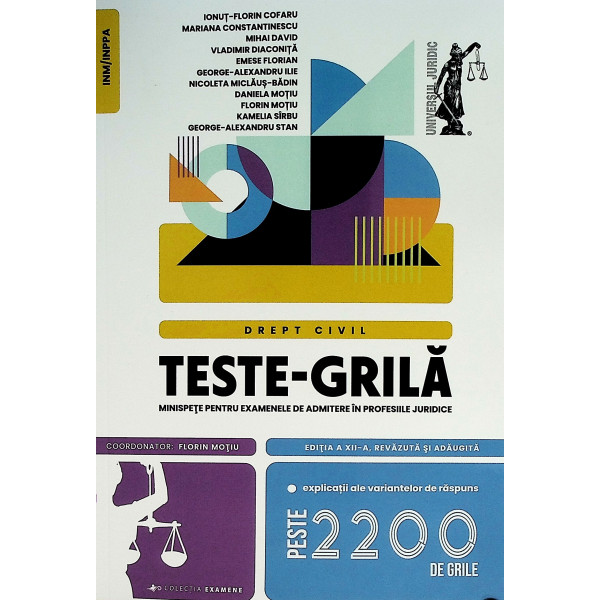 Drept civil - Teste-Grila. Minispete pentru examenele de admitere in peofesiile juridice