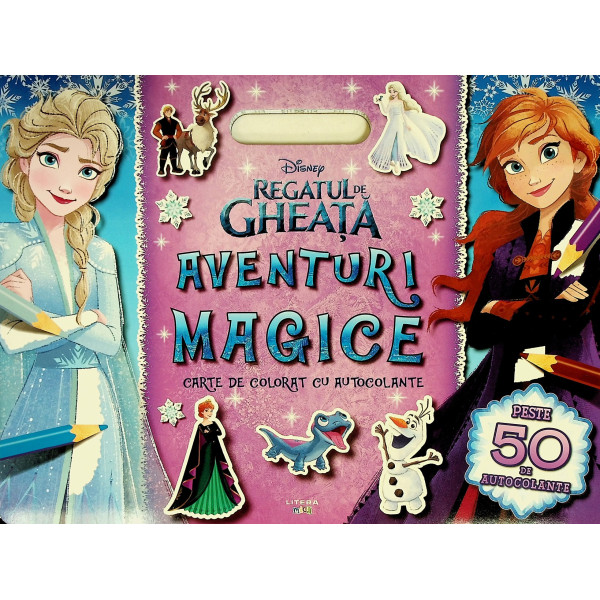 Regatul de Gheata - Aventuri magice. Carte de colorat cu autocolante