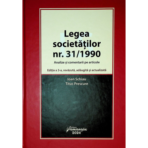 Legea societatilor nr. 31/1990