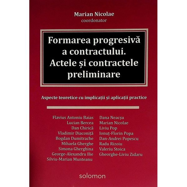 Formarea progresiva a contractului. Actele si contractele preliminare
