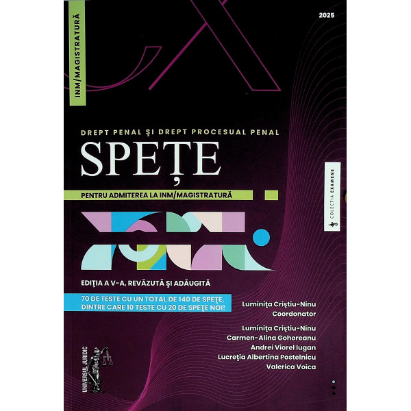 Drept penal si Dreptprocesual penal - Spete pentru admiterea la INM/Magistratura