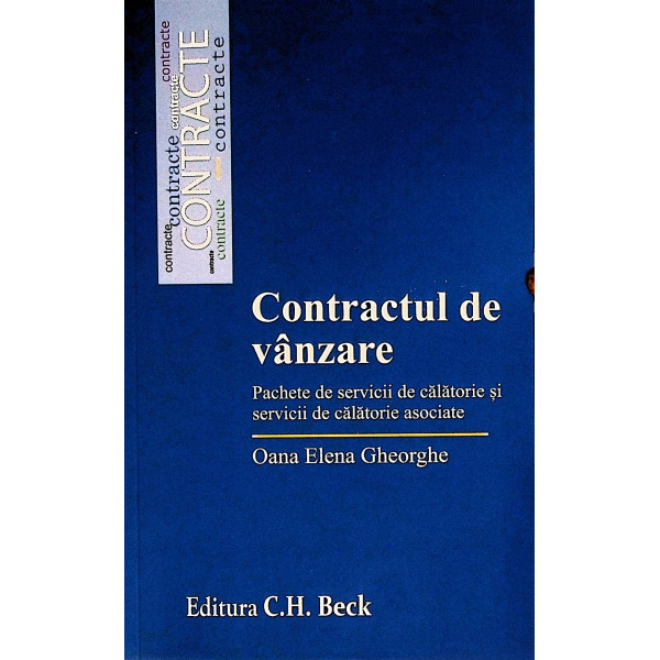 Contractul de vanzare. Pachete de servicii de calatorie si servicii de calatorie asociate