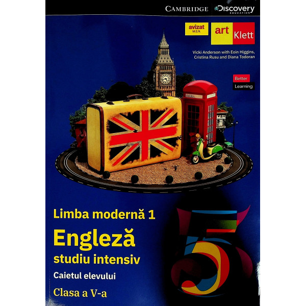 Engleza, studiu intensiv. Limba moderna 1. Caietul elevului, clasa a V-a