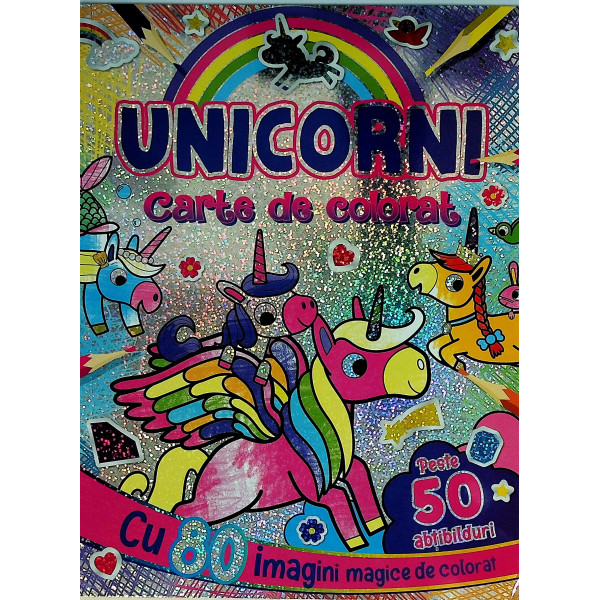 Unicorni. Carte de colorat