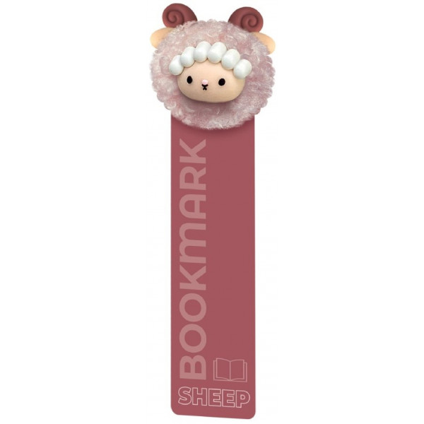 Semn de carte 3D: Oiță roz