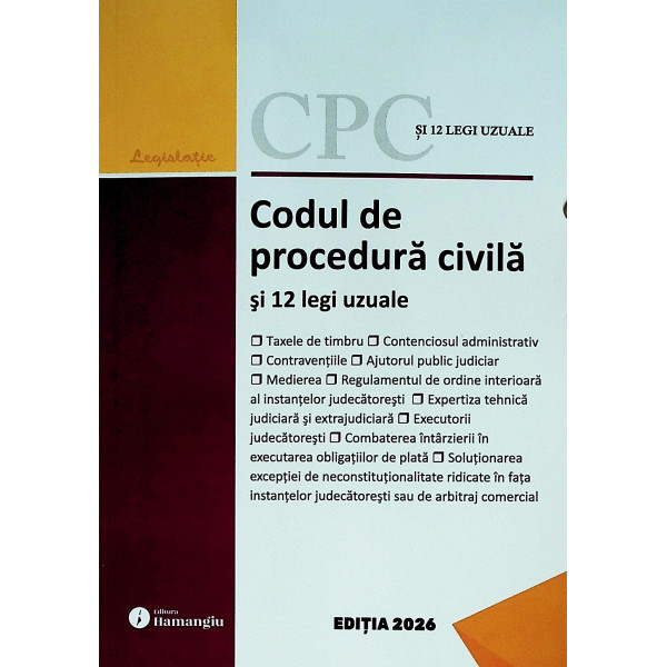 Codul de procedura civila si 12 legi uzuale