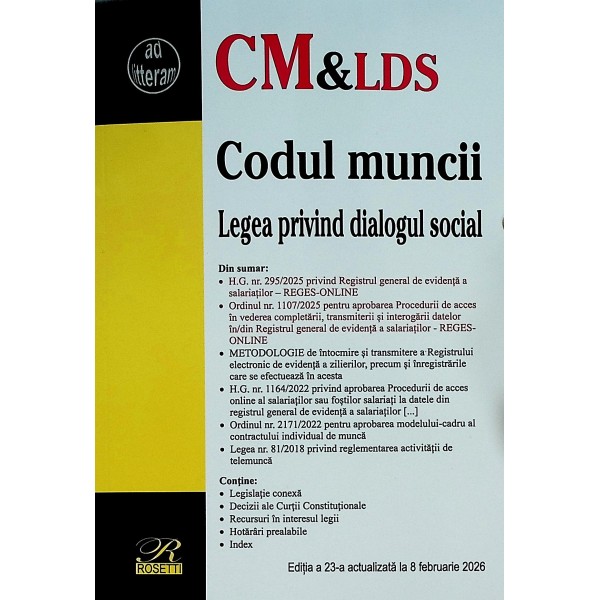 Codul muncii. Legea privind dialogul social