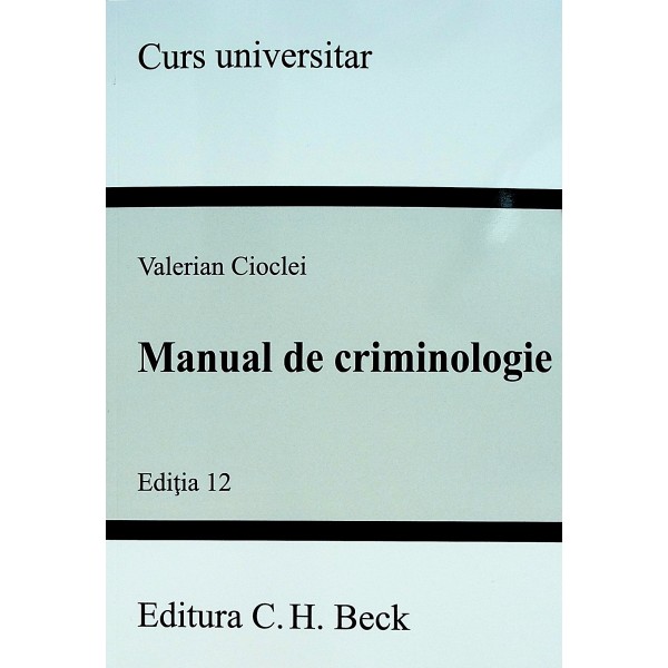 Manual de criminologie