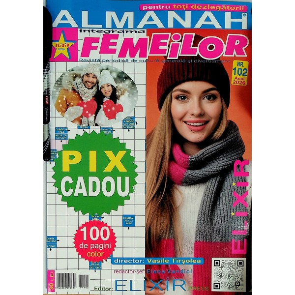 Integrama femeilor, nr.102 - Almanah cu 100 de pagini color + pix cadou