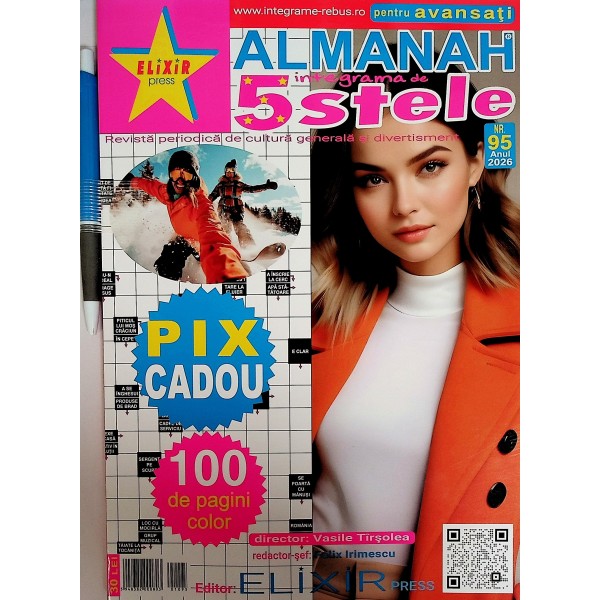 Integrama de 5 stele, nr.95 - Almanah cu 100 pagini color + pix cadou