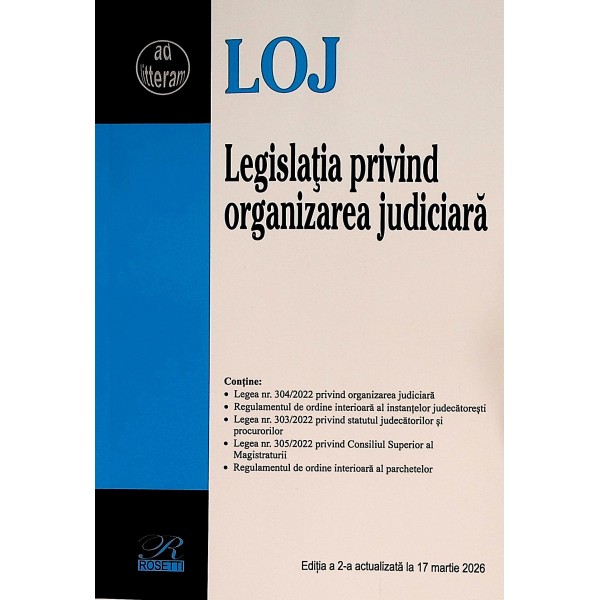 Legislatia privind organizarea judiciara