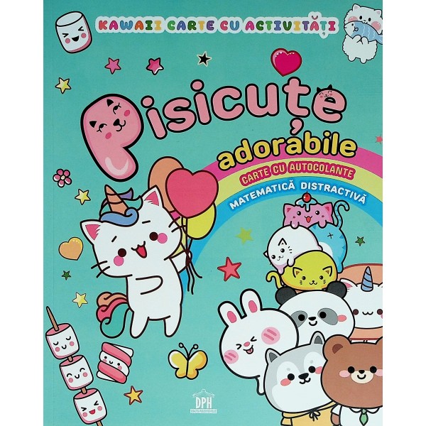 Pisicute adorabile. Carte cu autocolante. Matematica distractiva