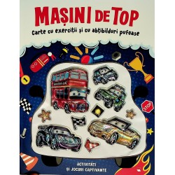 Masini de top. Carte cu exercitii si cu abtibilduri pufoase