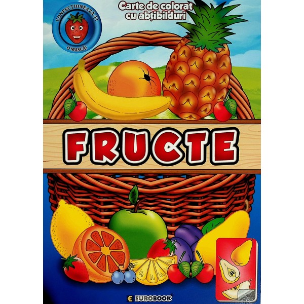 Fructe. Carte de colorat cu abtibilduri