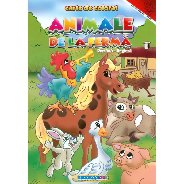 Animale de la frma. Carte de colorat